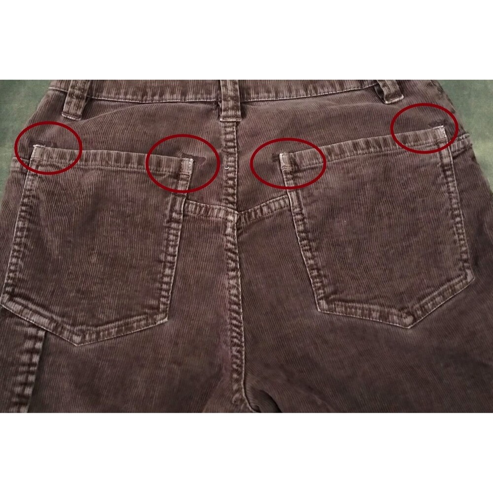 Free People We The Free Mid-Rise Cord Straight Leg Pants Jeans XS New 279400 - Picture 5 of 5